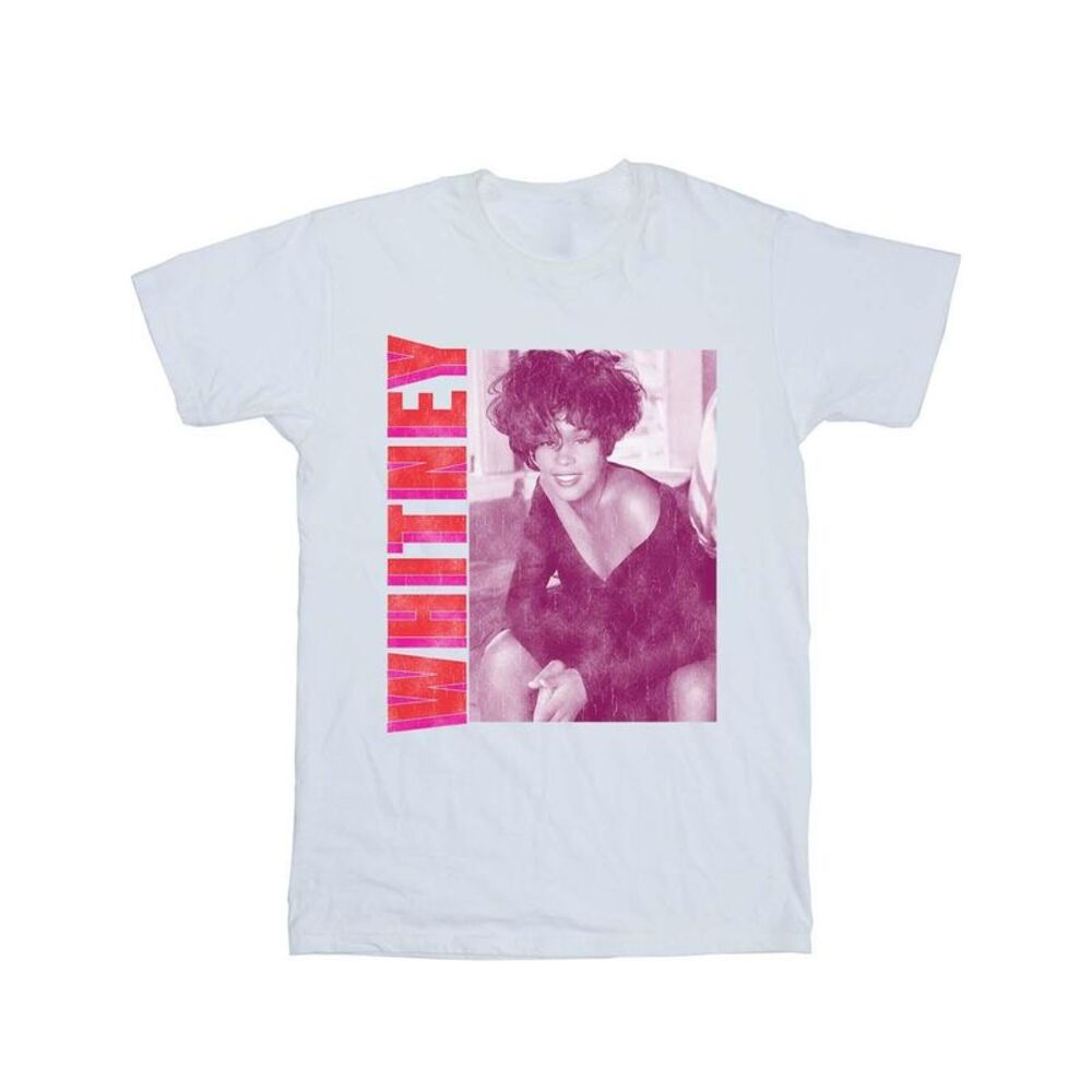 Whitney Houston Mens WHITNEY Pose T-Shirt / White